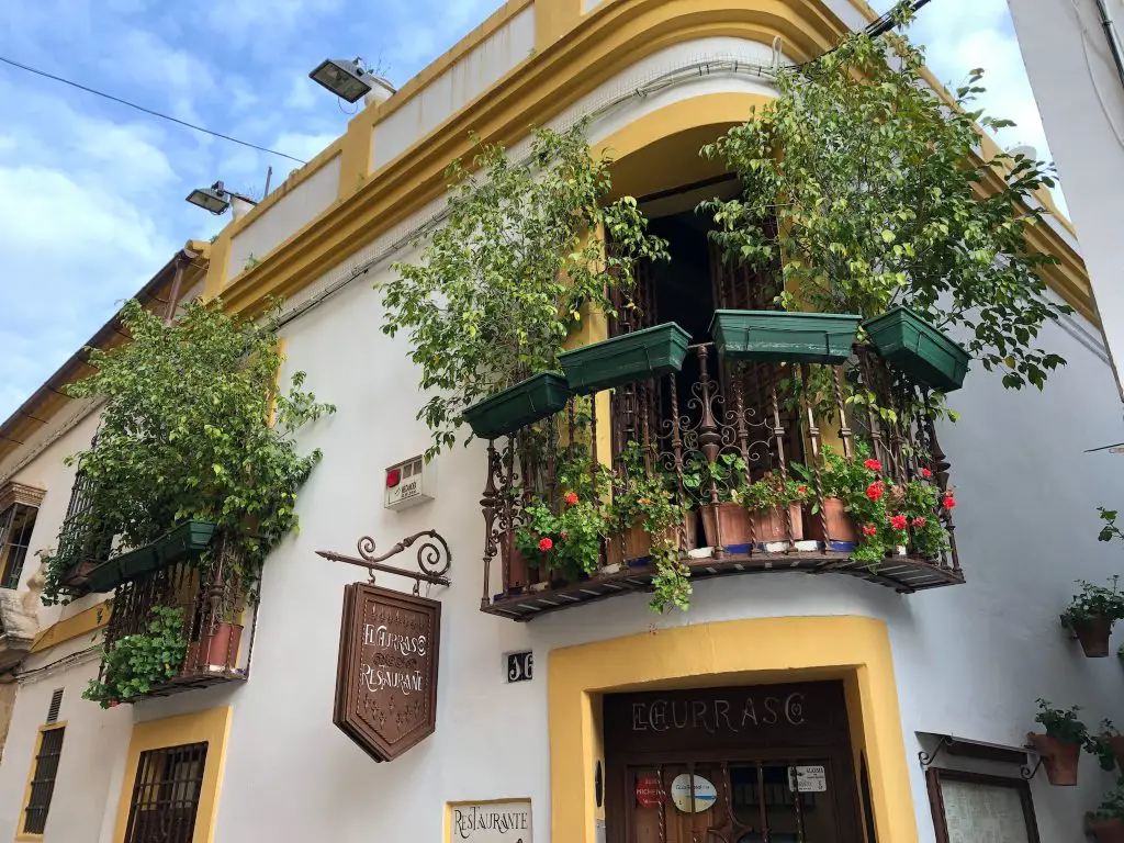 Restaurant entrance in Cordoba, Spain