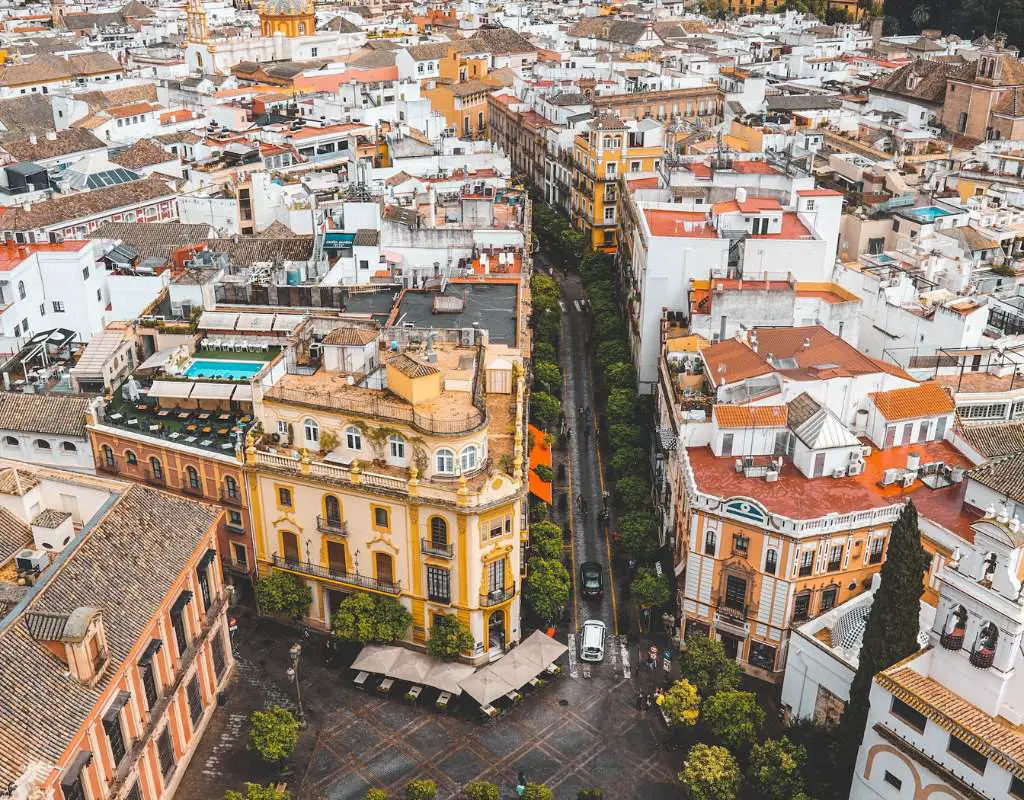 Aerial photo of Madrid